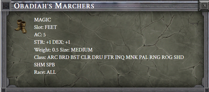 OBADIAH'S MARCHERS item card
